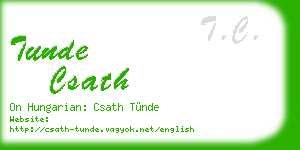 tunde csath business card